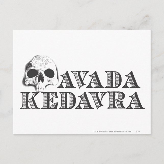 Postal Hechizo de Harry Potter | Avada Kedavra (Anverso)