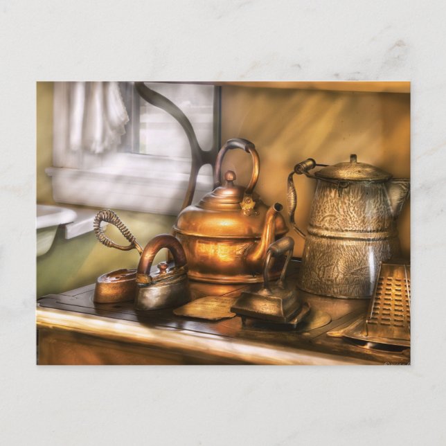 Postal Hechizo - Potes de té e hierro (Anverso)