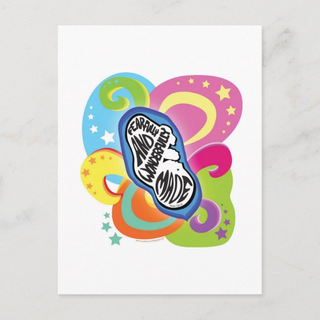 Postal ¡Hecho con miedo y maravilla! (Anverso)