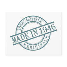 Hecho en 1946 Logotipo de sello de goma redondo de