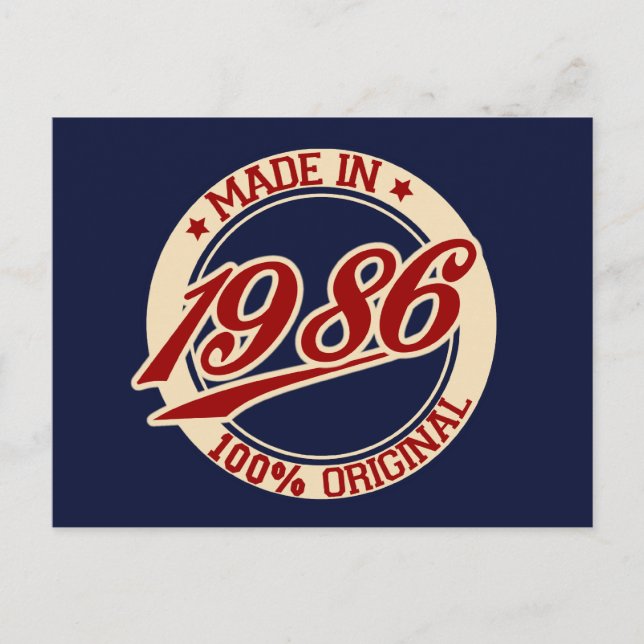 Postal Hecho En 1986 (Anverso)