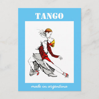 Postal Hecho en Argentina Tango