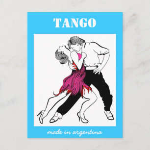 Postal Hecho en Argentina Tango