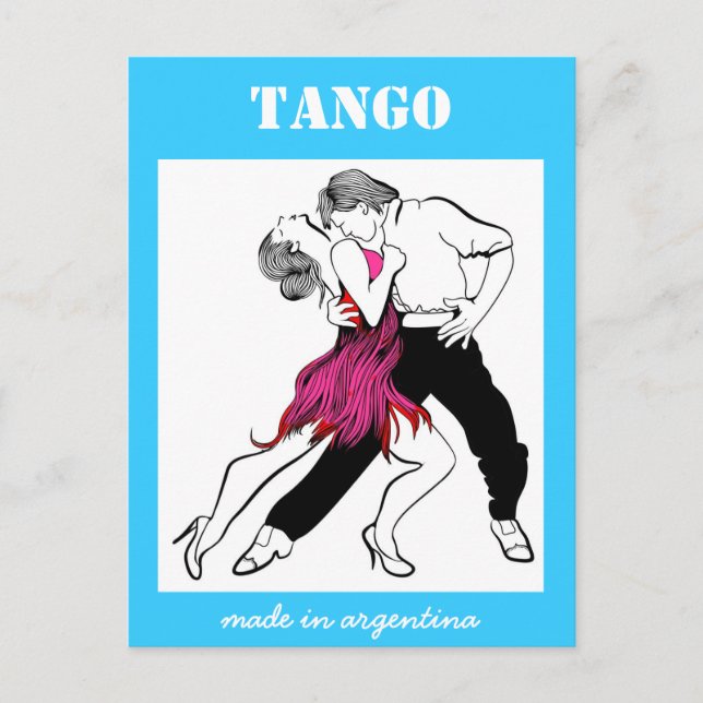 Postal Hecho en Argentina Tango (Anverso)