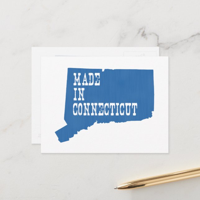 Postal Hecho en Connecticut (Anverso/Reverso In Situ)