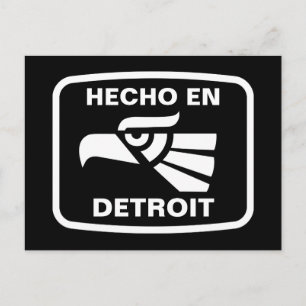 Postal Hecho en Detroit personalizado personalizado perso