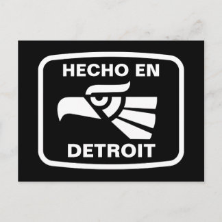Postal Hecho en Detroit personalizado personalizado perso