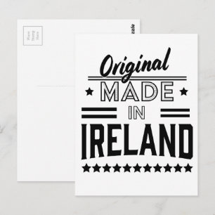 Postal hecho en Irlanda hermoso logo retro.