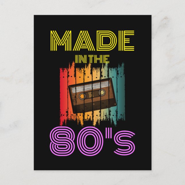 POSTAL HECHO EN LA DÉCADA DE 1980 CINTA DE CASSETTE VINTA (Anverso)