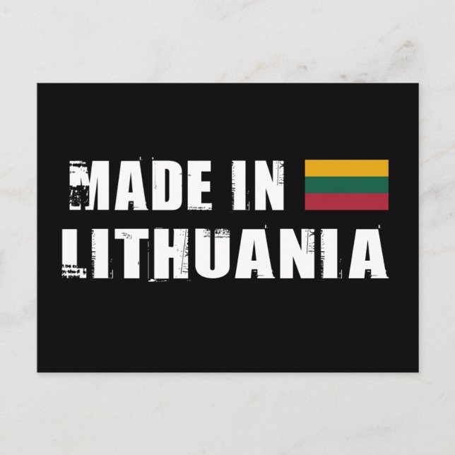 Postal Hecho en Lituania (Anverso)