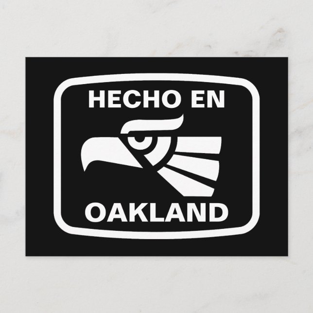 Postal Hecho en Oakland personalizado personalizado perso (Anverso)