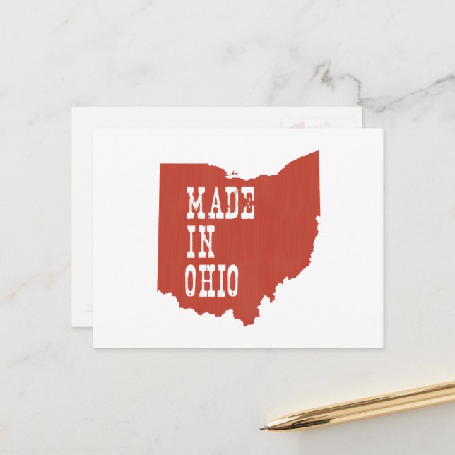 Postal Hecho en Ohio Postcard (Anverso/Reverso In Situ)