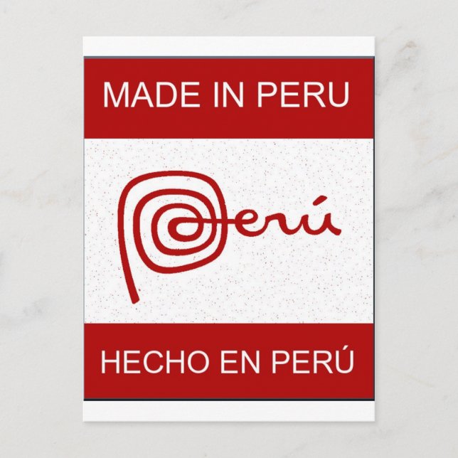Postal Hecho en Perú (Anverso)