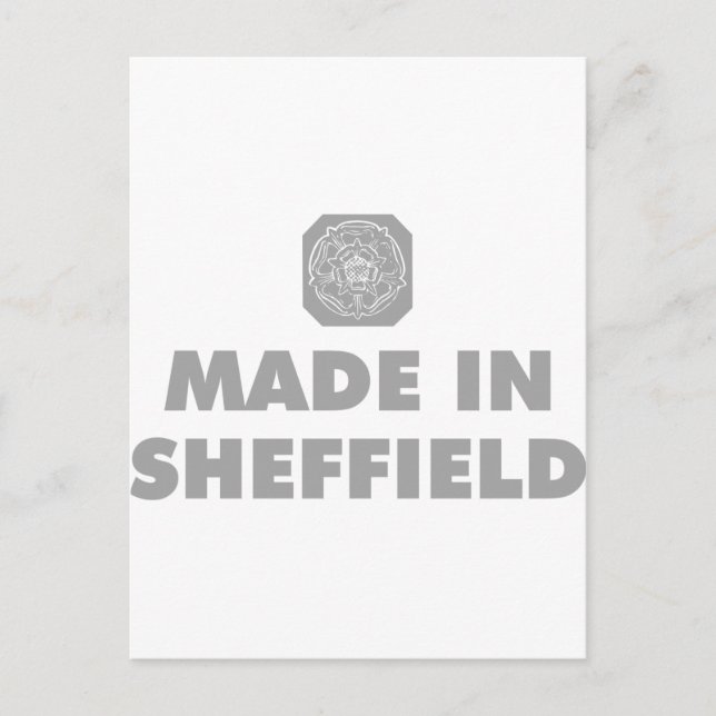 Postal Hecho en Sheffield (Anverso)