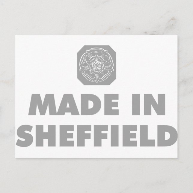 Postal Hecho en Sheffield (Anverso)