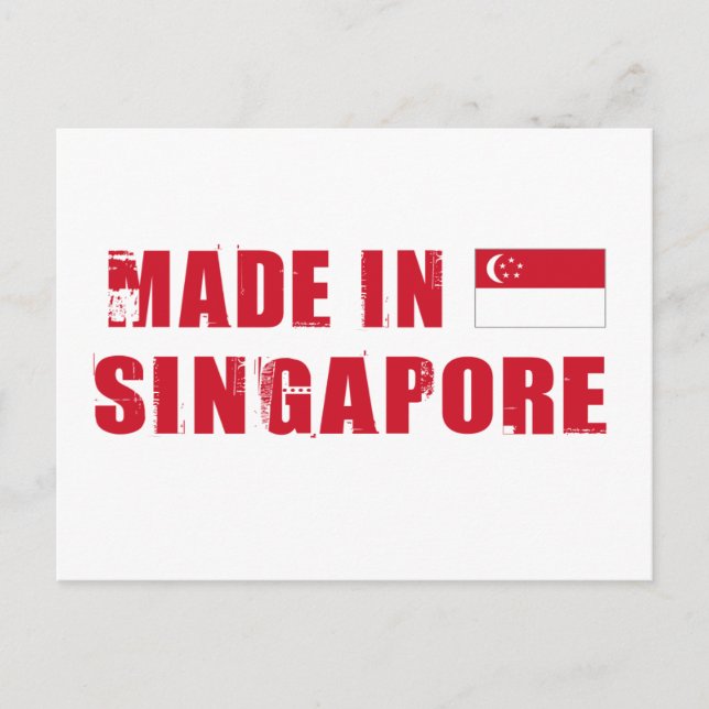 Postal Hecho en Singapur (Anverso)