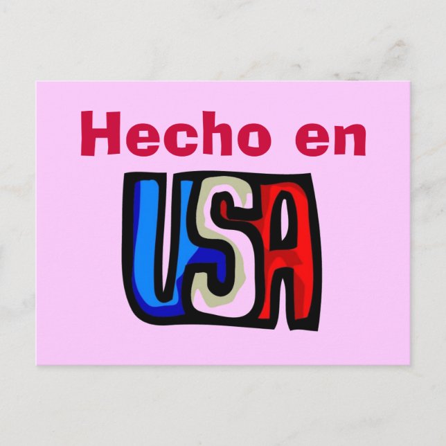 Postal Hecho en USA Postcard (Anverso)