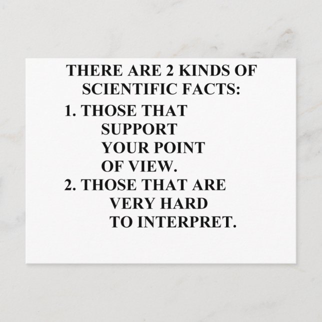 Postal hechos científicos (Anverso)