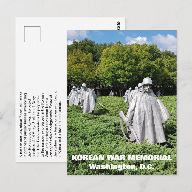 Postal Hechos conmemorativos de veteranos de guerra de Co (Anverso / Reverso)