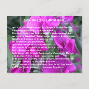 Postal Hechos interesantes sobre abril
