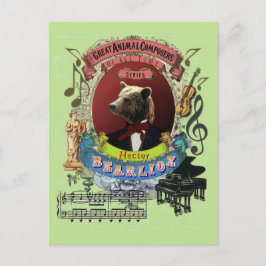 Postal Hector Bearlioz Bear Animal Composer Berlioz