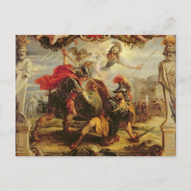 Postal Hector de Aquiles que derrota, 1630-32 (Anverso)