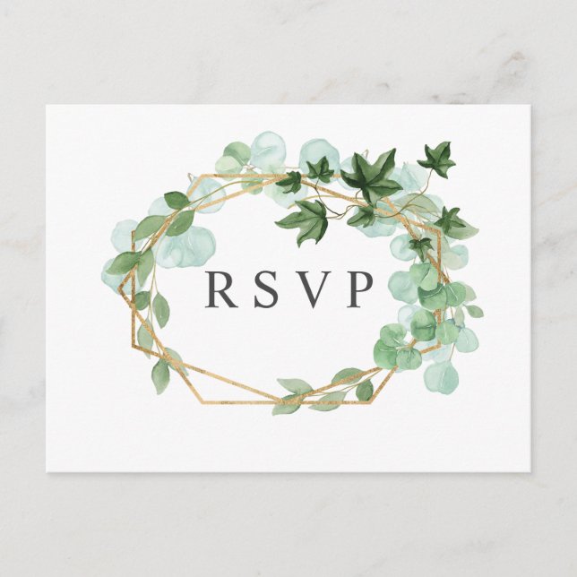 Postal Hedera | Ivy deja la boda botánica RSVP (Anverso)