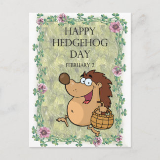 Postal Hedgehog Day 2 de febrero