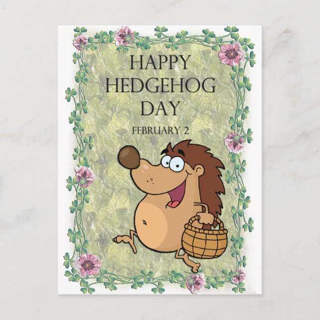 Postal Hedgehog Day 2 de febrero (Anverso)