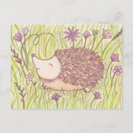 Postal Hedgehog de la primavera animada