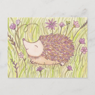 Postal Hedgehog de la primavera animada