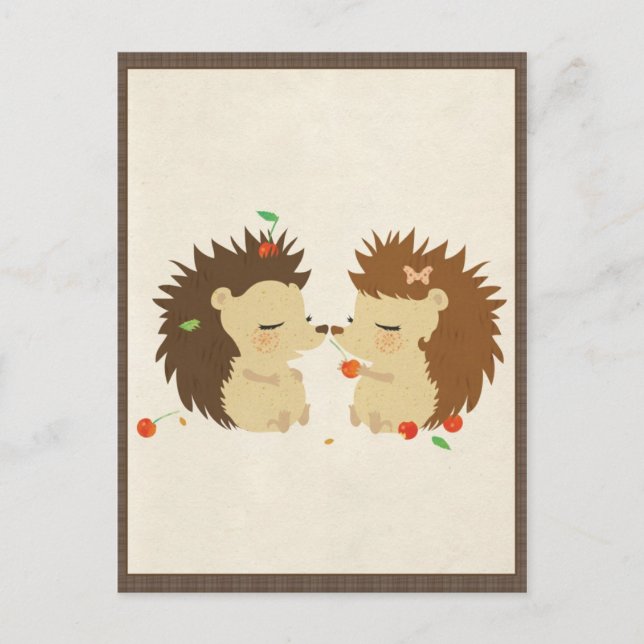 Postal Hedgehog Love (Look II) (Anverso)