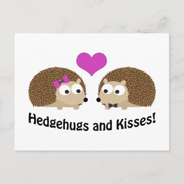 Postal Hedgehugs and Kisses Hedgehog Love (Anverso)