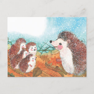 Postal Hedgeogs hablando entre ellos