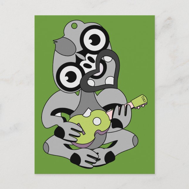 Postal Hei Tiki Ukulele Aotearoa (Anverso)