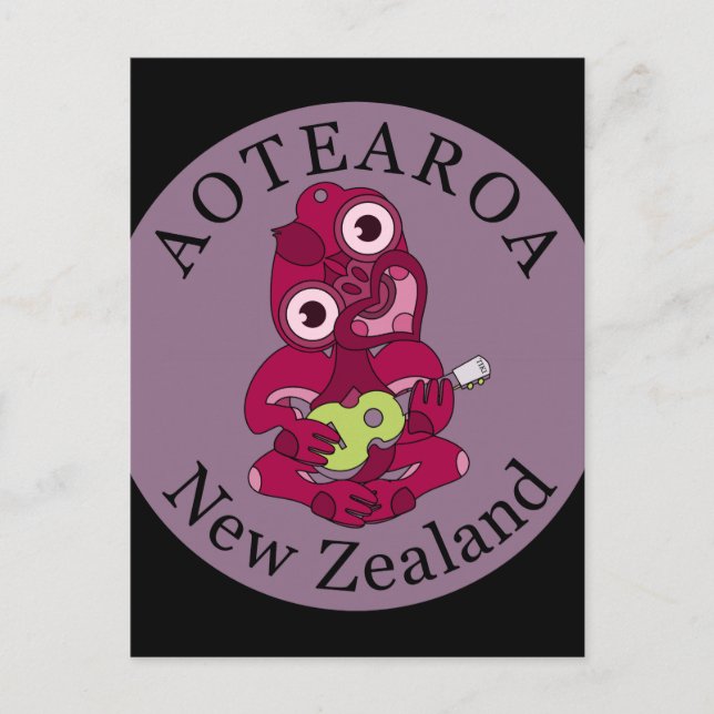 Postal Hei Tiki Ukulele Aotearoa (Anverso)