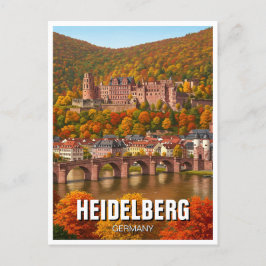 Postal Heidelberg Castle Alemania Autumn Travel