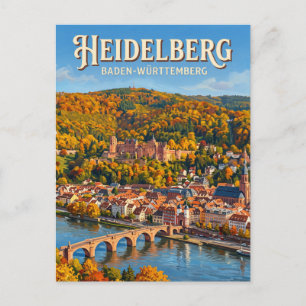 Postal Heidelberg en Otoño Alemania