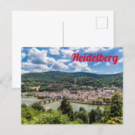 Postal Heidelberg Neckar Panorama Alemania
