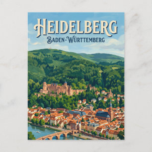 Postal Heidelberg y colinas de Odenwald Alemania