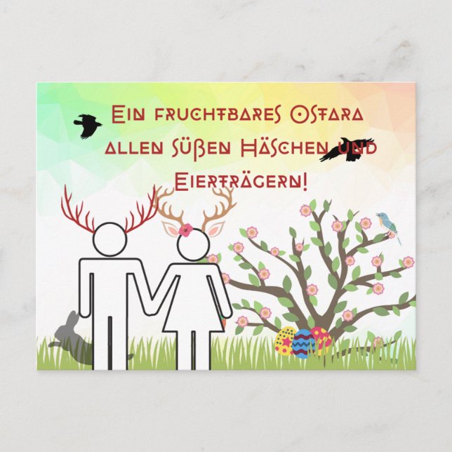 Postal Heidnische Postkarte Ostara (Anverso)