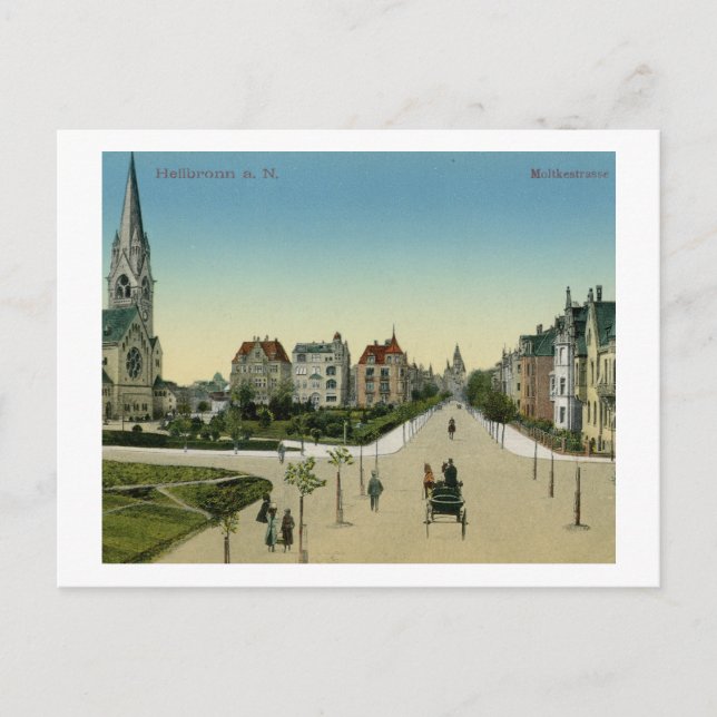 Postal Heilbronn, Alemania Vintage (Anverso)