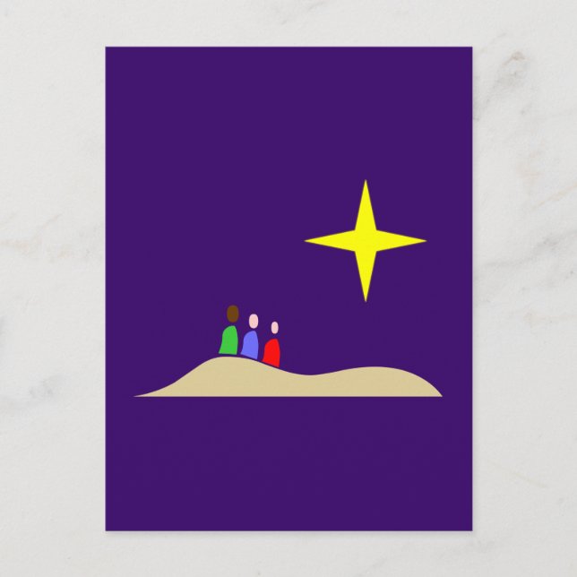 Postal Heilige Drei Könige los tres sabios (Anverso)