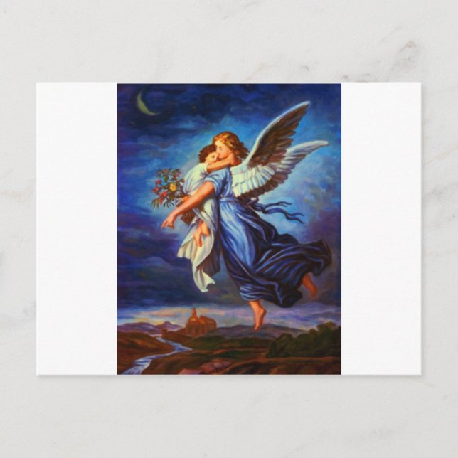 Postal Heiliger Schutzengel - Aceite del Ángel de la Guar (Anverso)