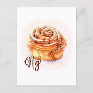 Postal ¡Hej! Postcarta de Kanelbullar Fika
