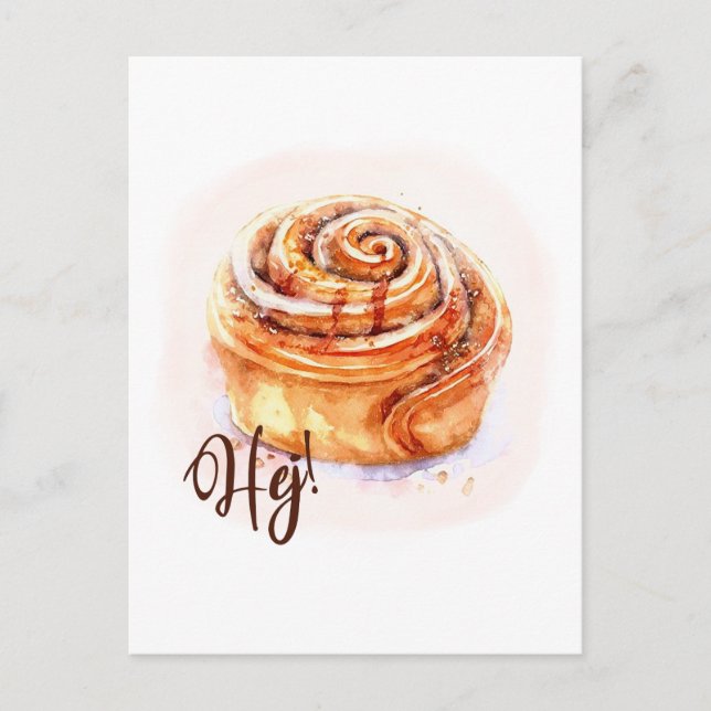 Postal ¡Hej! Postcarta de Kanelbullar Fika (Anverso)
