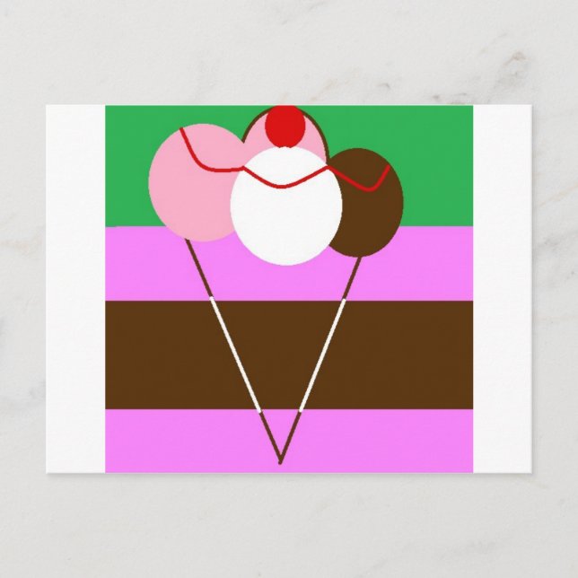 Postal helado de colmena-crema (Anverso)