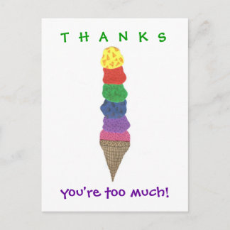 Postal Helado de gracias