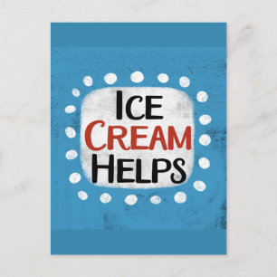 Postal Helado de helado ayuda a postcard