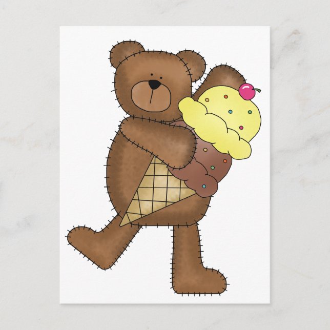 Postal Helado de vainilla Teddy (Anverso)